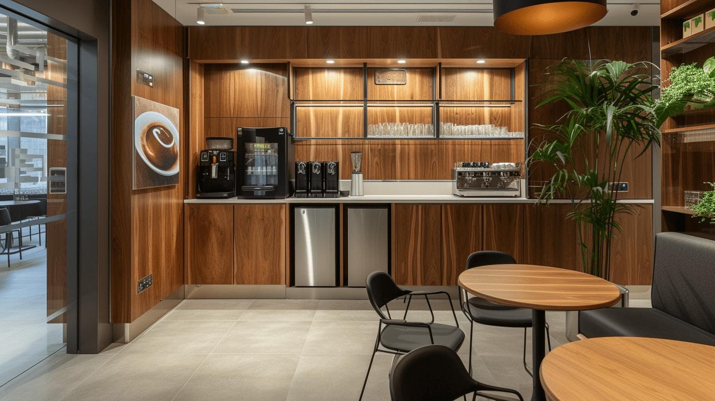 Modern office coffee station