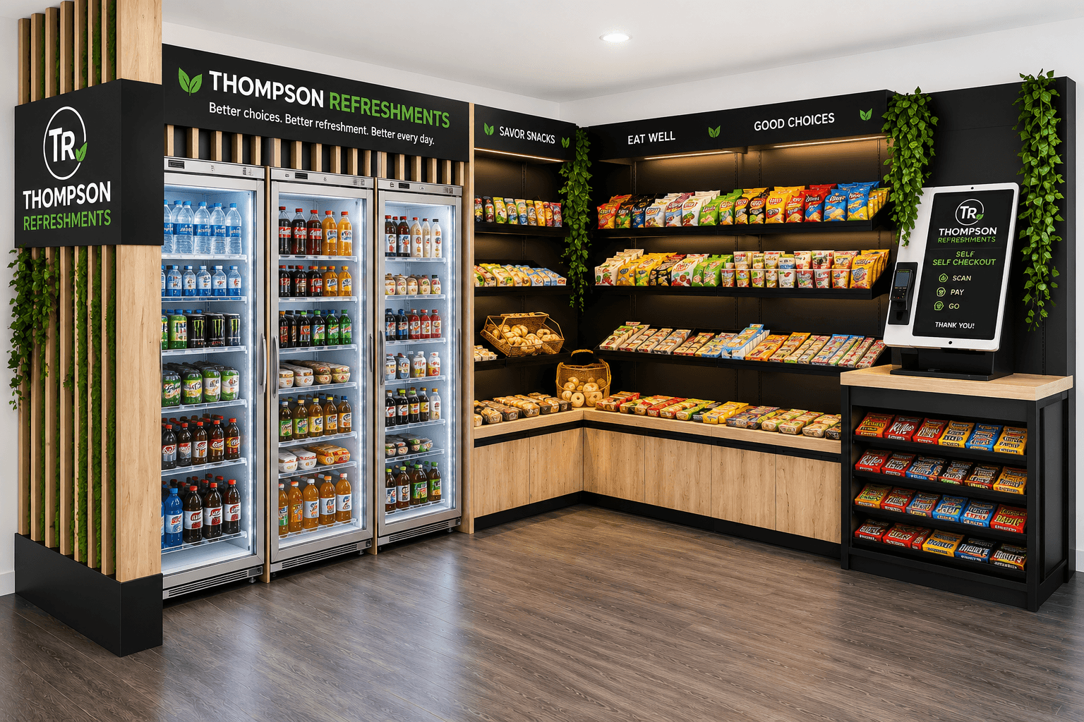 Thompson Refreshments branded workplace micro market